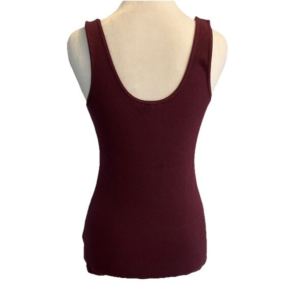 Vintage Express Cami Tank Burgundy Babydoll Y2K beads Sequins Whimsical Club M - Picture 3 of 13